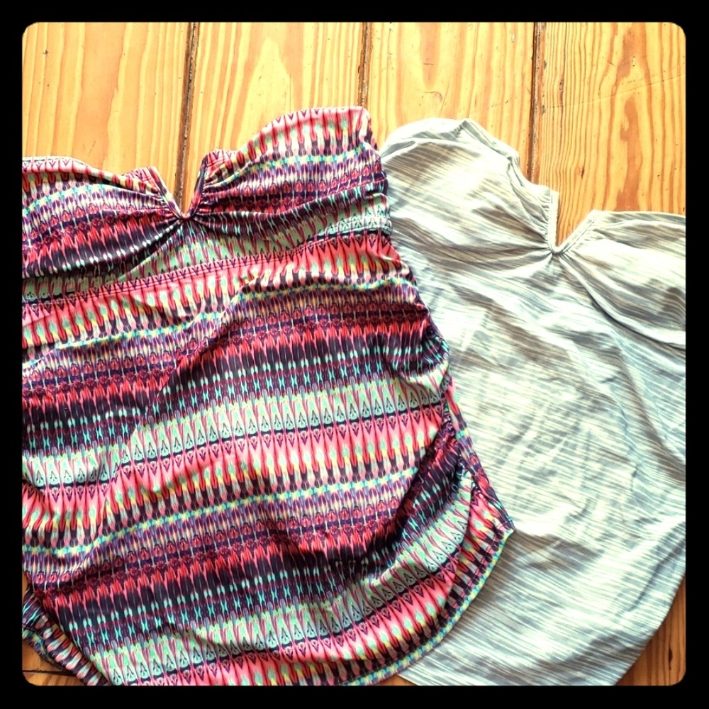 2 maternity swim tops large